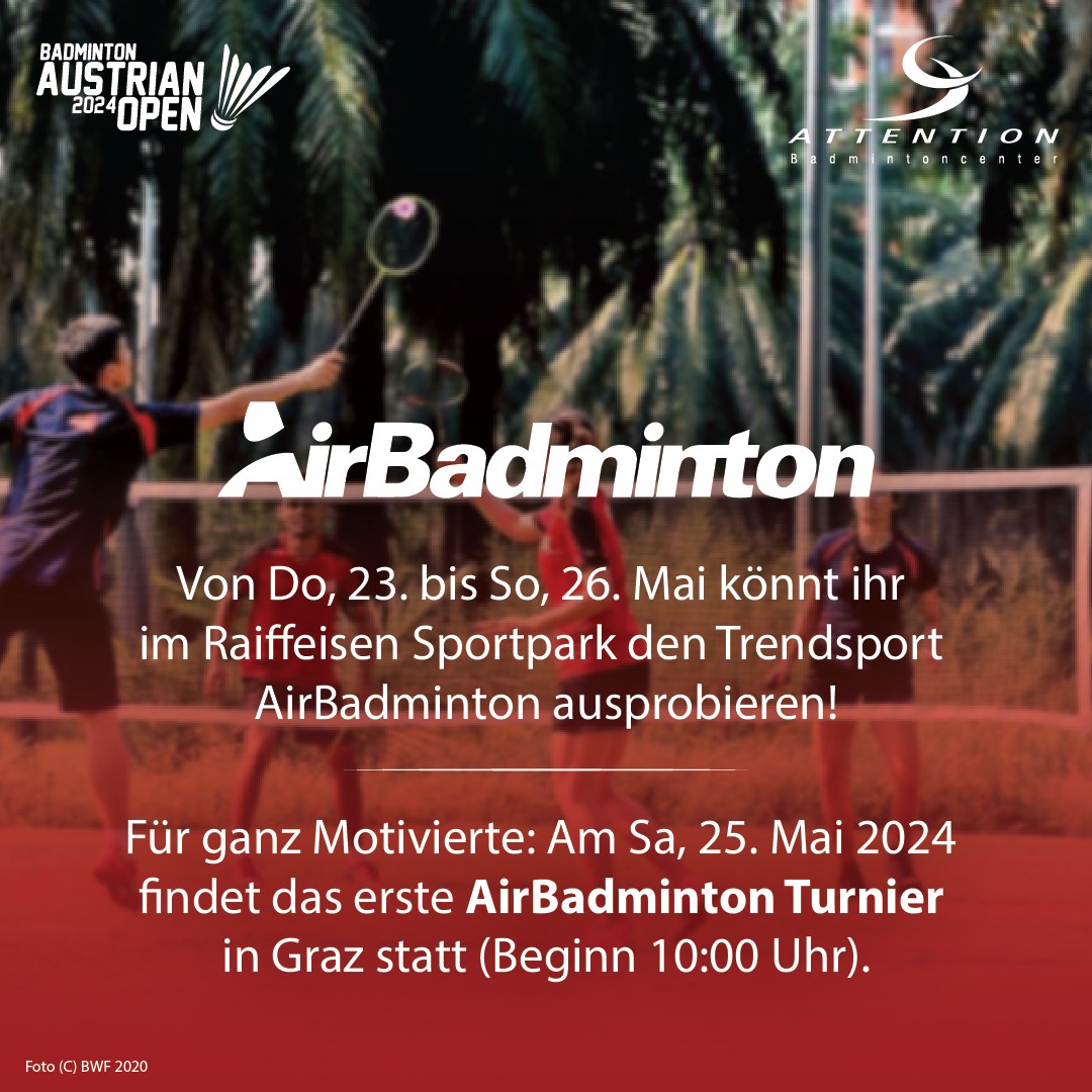 Featured image for “AirBadminton: neues Side-Event bei den Badminton Austria Open”